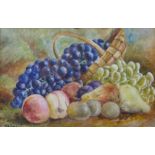 M.L. Cass, pair of still life's of fruit, watercolour, 27 x 42cms, framed