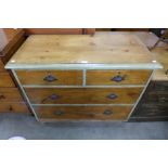 A Victorian painted pine chest of drawers