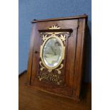 An Art Nouveau beech wall hanging Home Doctor cabinet, 46cms h x 31cms w