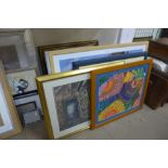 A large quantity of paintings and prints