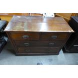 A Victorian walnut chest of drawers