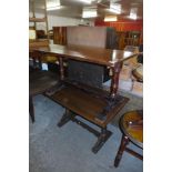 Two oak refectory tables