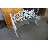 A cast iron Coalbrookdale style garden bench