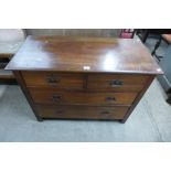 An Edward VII walnut chest of drawers