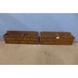 Two wooden boxes, marked Conditions of Sale and Entry Forms, Please Take One' from Old Nottingham