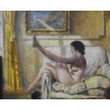 O.R. Penchell, portrait of a female nude, oil on canvas, 44 x 55cms, framed