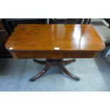 A Victorian mahogany card table