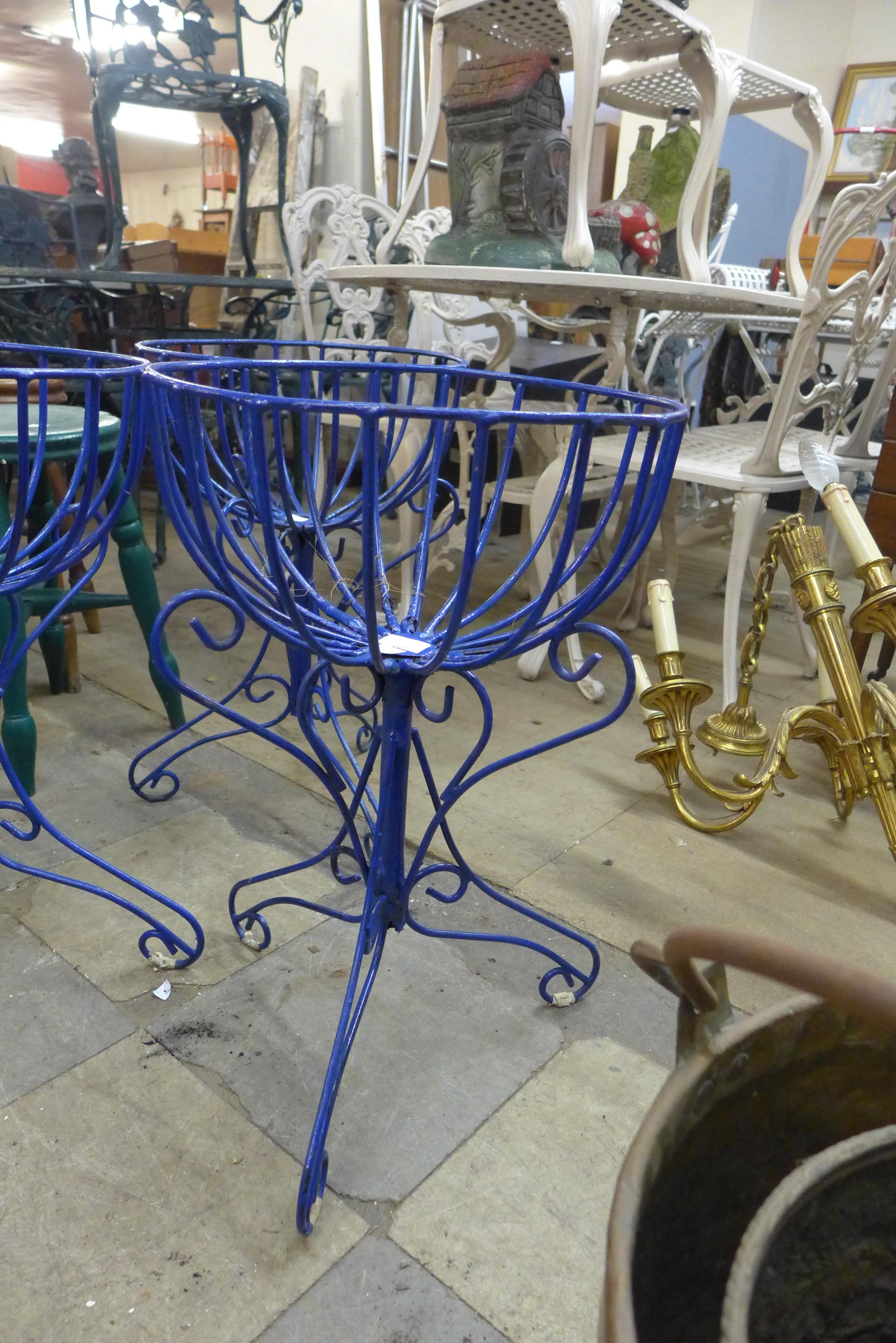 Three metal plant stands - Image 2 of 2