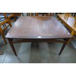 A G-Plan teak and afromosia square coffee table