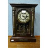 An early 20th Century Chinese export beech shelf clock