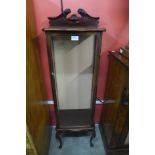 An Edward VII mahogany bijouterie cabinet, 118cms h, 37cms w, 24cms d