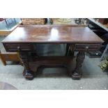 A Victorian mahogany desk, a/f