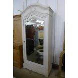 A 19th Century French painted oak armoire, 214cms h, 103cms w, 46cms d