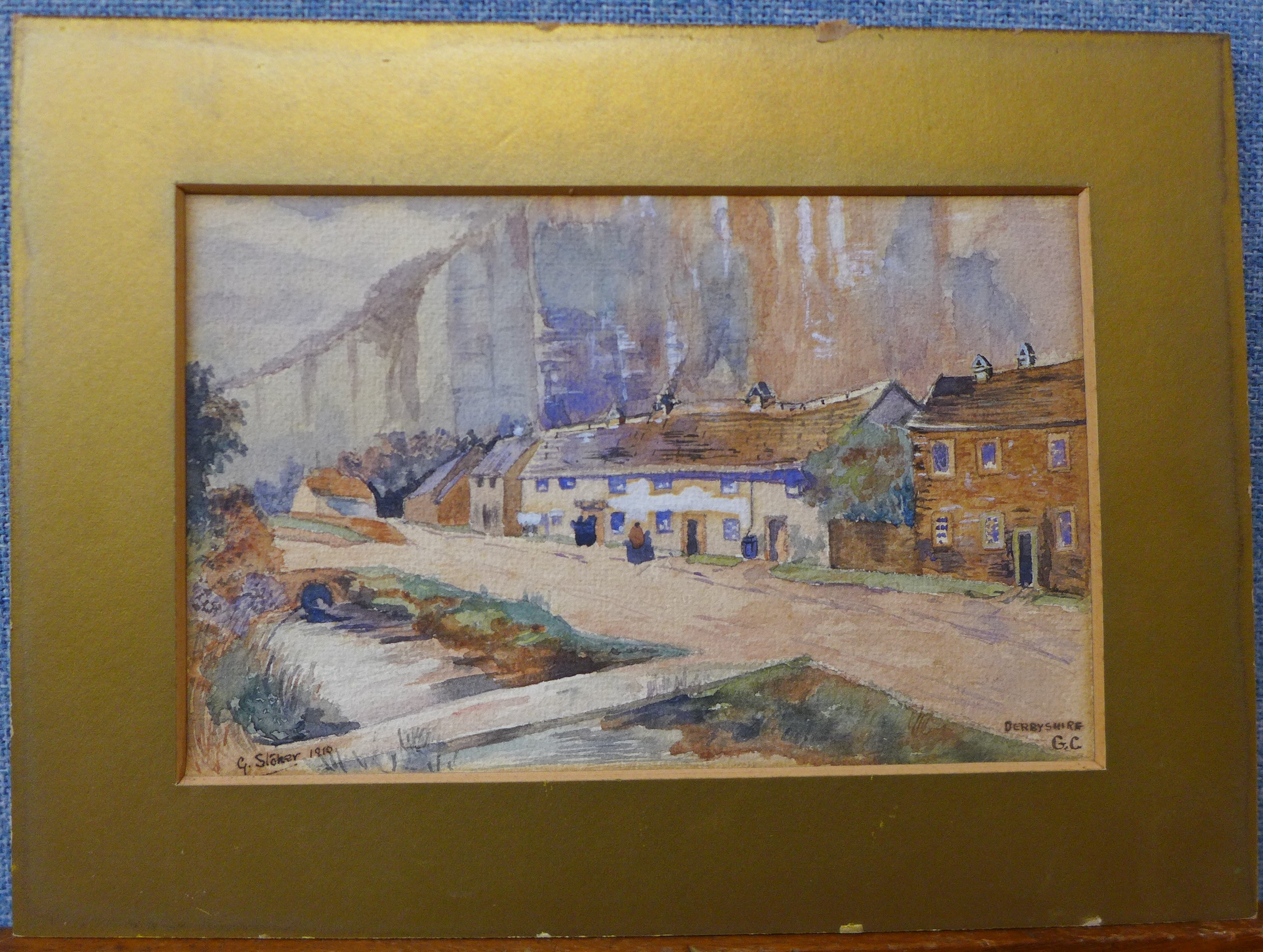 George Stoker, Matlock Bath, Derbyshire, watercolour, 13 x 21cms, unframed - Image 2 of 4