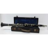 A Boosey & Co. London clarinet, cased, number 15169