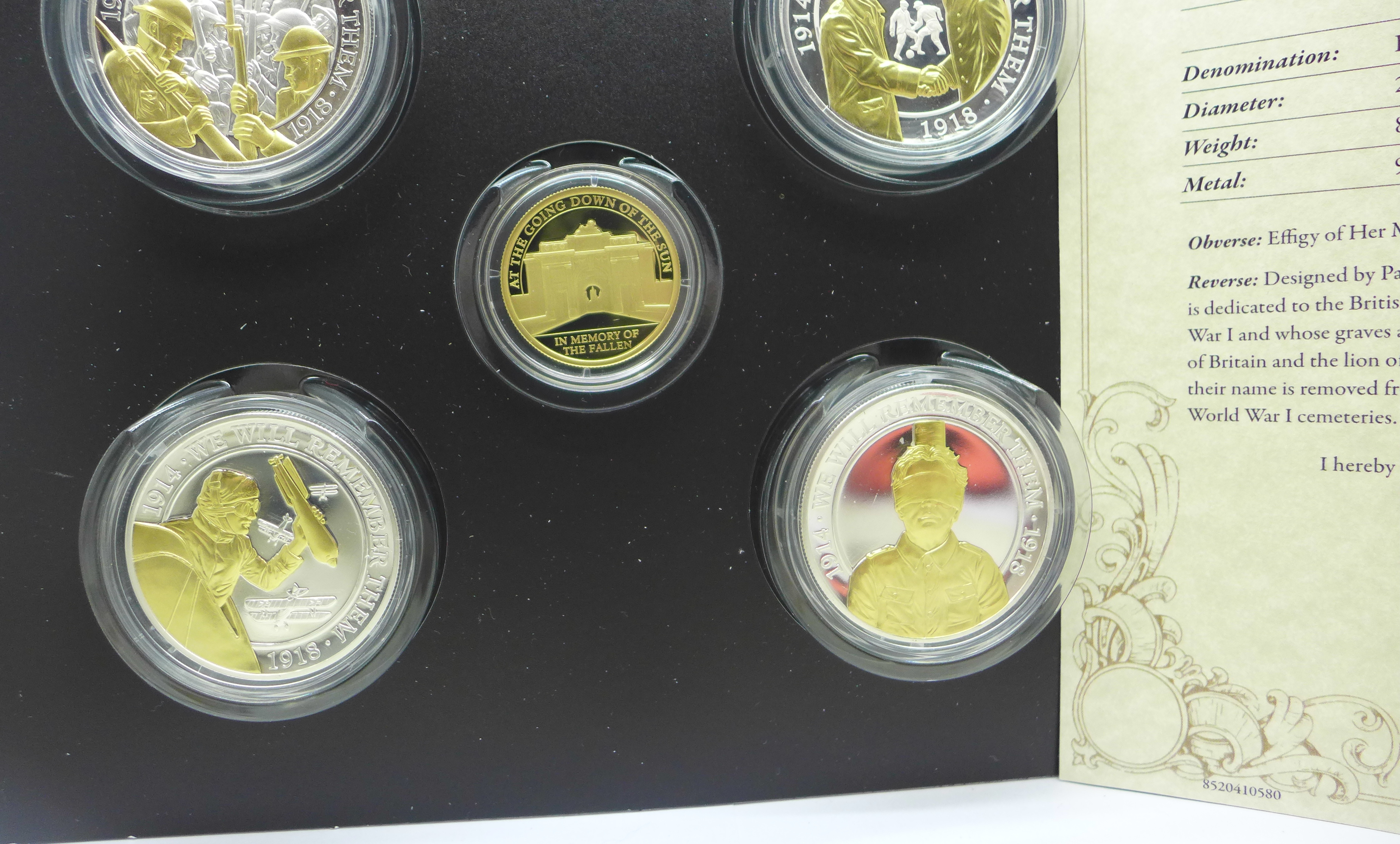 Coins;-"The Official in Flanders Fields Museum", 'We Will Remember Them' 8 coin collection, 6 - Image 7 of 8