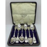 Six William IV silver teaspoons, Charles Boyton, London 1835, 107g