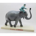 A Coalport Limited Edition Guinness figure, Elephant and Keeper, 788/800, width of base 22cm, boxed