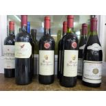 Seven bottles of Montagne Saint-Emilion, 2009, 2010 and six other bottles of red wine