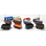 Twelve OO gauge railway wagons including eight Hornby and one Bachmann