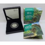 The Royal Mint Tales of The Earth The Dinosauria Collection, Hylaeosaurus 2020 UK 50p Silver Proof