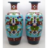 A pair of Austrian vases, circa 1900, 26cm