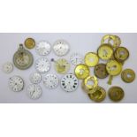 Pocket watch movements, a/f