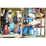 A collection of die-cast model vehicles, playworn, Dinky, Corgi and Matchbox