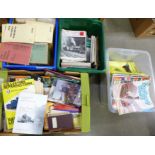 A box of Railway Observer magazines, 1960's/70's, a box of BR Railway magazines, 1950's, Trains