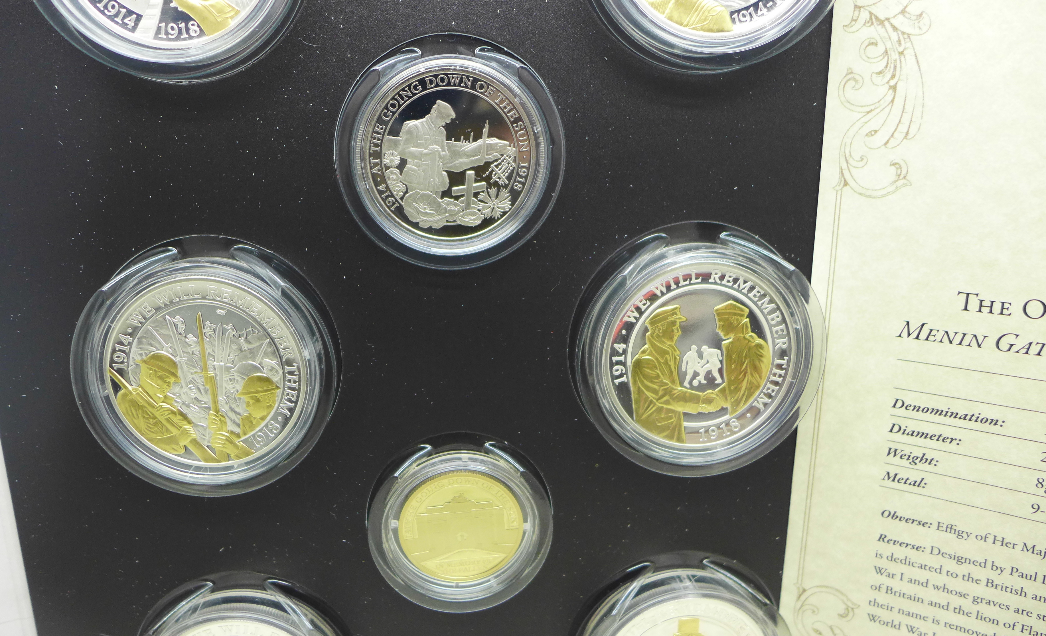 Coins;-"The Official in Flanders Fields Museum", 'We Will Remember Them' 8 coin collection, 6 - Image 6 of 8