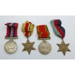 A set of four WWII medals to 178690 H.H. Heydenrych