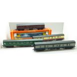 A Hornby OO gauge R.316 Class 47 diesel Lady Diana Spencer, boxed and four mixed railway carriages