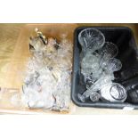 Two boxes of crystal and glass **PLEASE NOTE THIS LOT IS NOT ELIGIBLE FOR POSTING AND PACKING**