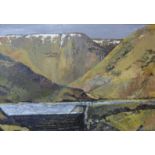 Pat Cleary, Lake District landscape, acrylic on board, 55 x 80cms, framed