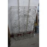 Two painted wrought steel gates