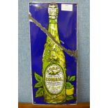 A Rose's Cordial enamelled advertising sign, 36 x 17cms