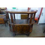 A Victorian oak and pollard oak buffet, 130cms h, 151cms w, 56cms d