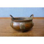 A small Chinese bronze censor, 6cms h
