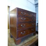 A George III mahogany bachelor?s chest of drawers, 80cms h, 79cms w, 47cms d