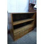 A pine pigeon hole office cabinet, 82cms h, 99cms w, 41cms d