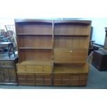 A pair of Nathan teak room dividers