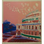 A signed Pamela Guille limited edition print, Albert Hall, no. 5/20, 55 x 42cms, unframed