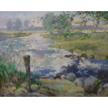 Norman Ellis, Frisby on the Wreake, oil on board, 39 x 50cms, framed