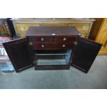 An Edward VII mahogany fitted shoe cupboard, 78cms h x 78cms w