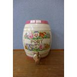 A 19th Century Staffordshire porcelain port barrel