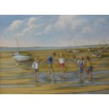 Doris Livesey, Hilbre Island, oil on board, 43 x 58cms, framed