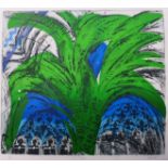 A signed Pamela Guille limited edition etching, Palm, no. 7/10, 38 x 43cms, unframed