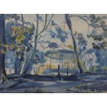 A. Chapman, The Band Stand, watercolour, dated '48, 28 x 38cms, unframed