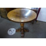 A Titchmarsh & Goodwin Ipswich oak circular table, 77cms h x 70cms d
