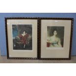 Two early 20th Century mezzotints, portraits, framed